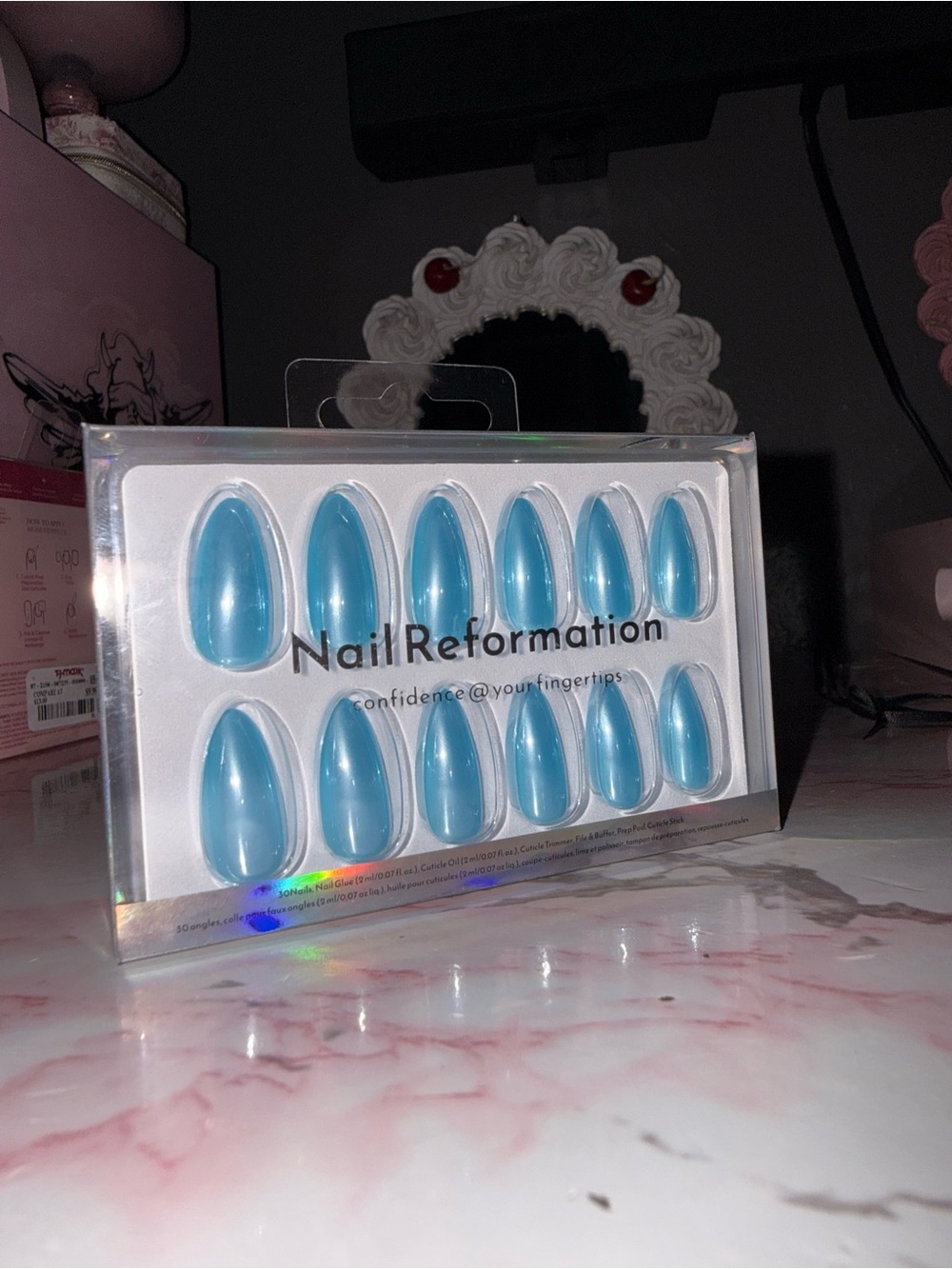 Nail Reformation Press-On Nails in Teal Blue